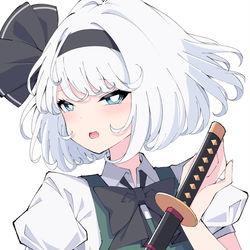 This is a pixiv picture whose title is パーマな妖夢.