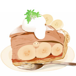 This is a pixiv picture whose title is チョコバナナクリームパイ.