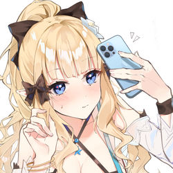 This is a pixiv picture whose title is 自撮り.