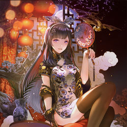 This is a pixiv picture whose title is 星月夜.