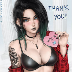 This is a pixiv picture whose title is April 400k Twitter Milestone -OC.