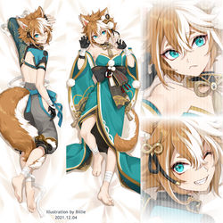 This is a pixiv picture whose title is ゴローくん抱き枕.