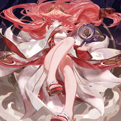 This is a pixiv picture whose title is 八重神子.