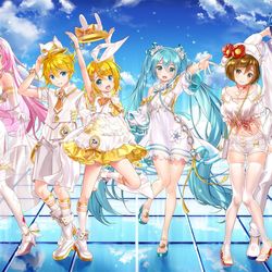 This is a pixiv picture whose title is 初音ミク Creators Party 2021　キービジュアル.