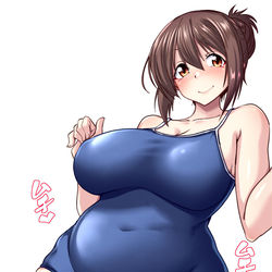 This is a pixiv picture whose title is ムチムチスク水.