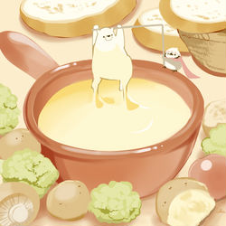 This is a pixiv picture whose title is チーズフォンデュ.