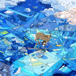 This is a pixiv picture whose title is 氷に閉ざされた世界.