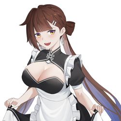 This is a pixiv picture whose title is 女仆李阿姨.