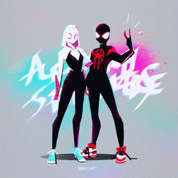 This is a pixiv picture whose title is Across the Spider-Verse.