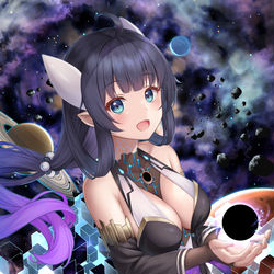 This is a pixiv picture whose title is 黒い海の始まり.