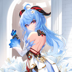 This is a pixiv picture whose title is 甘雨(原神).
