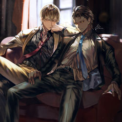 This is a pixiv picture whose title is 王の居る部屋.