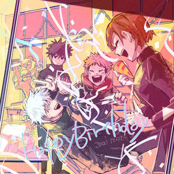 This is a pixiv picture whose title is HBD！五条先生【呪】.