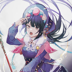 This is a pixiv picture whose title is 雲堇.