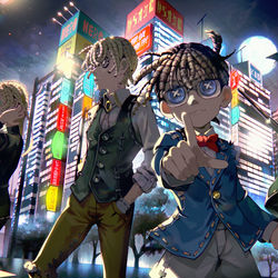 This is a pixiv picture whose title is 第五人格×名探偵コナン.