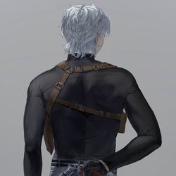 This is a pixiv picture whose title is 背中.