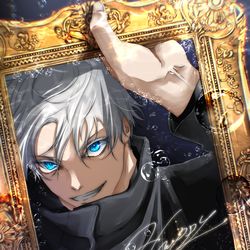 This is a pixiv picture whose title is 呪術廻戦・五条悟誕生日.