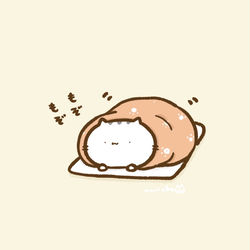 This is a pixiv picture whose title is お布団から出たくないねこ.