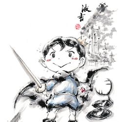 This is a pixiv picture whose title is 【極道畫師】波吉.