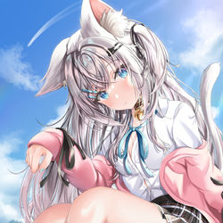 This is a pixiv picture whose title is 制服猫ちゃん.