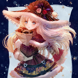 This is a pixiv picture whose title is クリスマスの魔女(背景なし版).