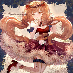 This is a pixiv picture whose title is クリスマスリースワンピース.