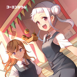 This is a pixiv picture whose title is かのんとちぃちゃんのたこ焼き！.
