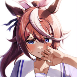 This is a pixiv picture whose title is 最近テイオーが目を合わせてくれない.