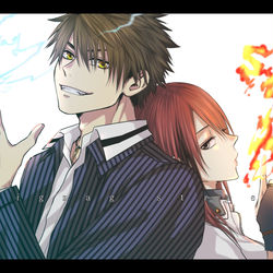 This is a pixiv picture whose title is 創作男女.