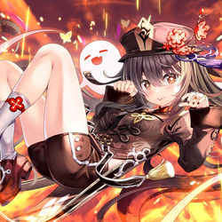 This is a pixiv picture whose title is 「私とお茶しない？ えへへ」.