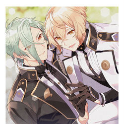 This is a pixiv picture whose title is 【12/12俺の兄者】膝髭新刊サンプル.