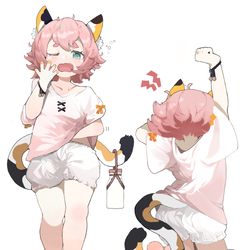 This is a pixiv picture whose title is 清晨猫猫.