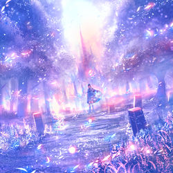 This is a pixiv picture whose title is 紫彩の標.