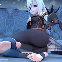 This is a pixiv picture whose title is Shenhehehe Genshin Impact.