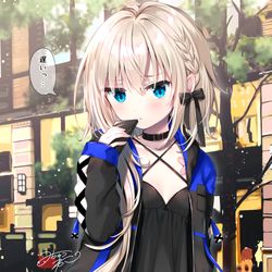 This is a pixiv picture whose title is 待ち合わせに2分遅刻した。.