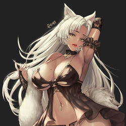 This is a pixiv picture whose title is commission for 음란여우.