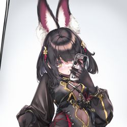 This is a pixiv picture whose title is 营业desu.