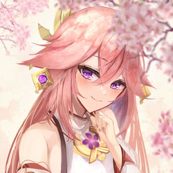 This is a pixiv picture whose title is 八重神子.