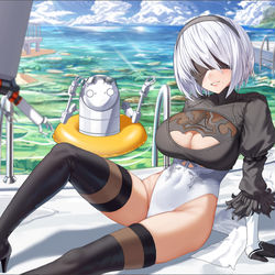 This is a pixiv picture whose title is 2B.