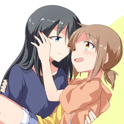 This is a pixiv picture whose title is 「コンフリクトガール」体格差あればこそ.