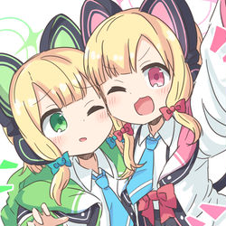 This is a pixiv picture whose title is モモイ＆ミドリ.