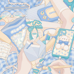 This is a pixiv picture whose title is ☁️💙.
