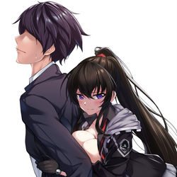 This is a pixiv picture whose title is 백허그.