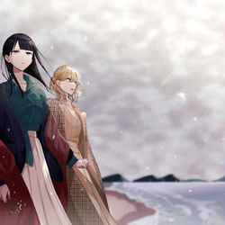 This is a pixiv picture whose title is 雪が降る日は、いつも。.