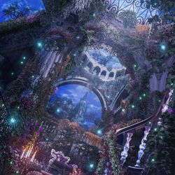 This is a pixiv picture whose title is 「幸福な灰」.
