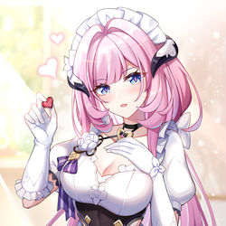 This is a pixiv picture whose title is ♪ 粉色甜心女仆.