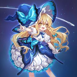 This is a pixiv picture whose title is 🦋魔理沙🦋.