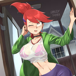 This is a pixiv picture whose title is Rainy Frankie Foster.