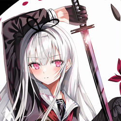 This is a pixiv picture whose title is 黒刀黒セーラー.