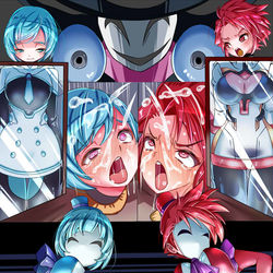 This is a pixiv picture whose title is メイザーロッソ＆メイザーシアン、禍面人形に堕ちる！.